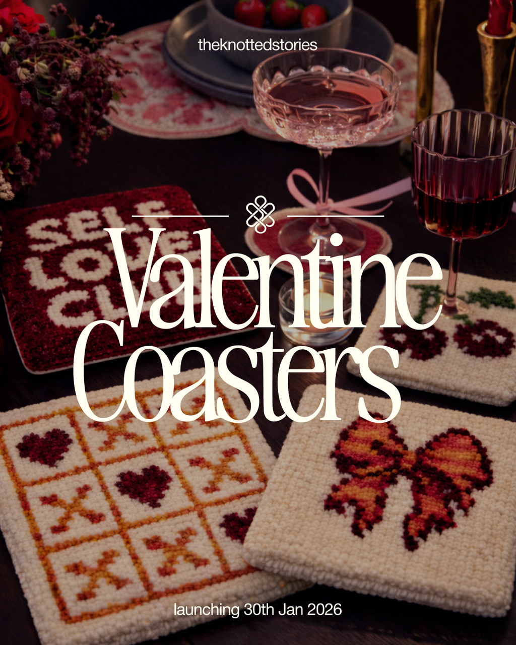 Valentine’s coasters ( box of 5)